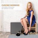 Panca Scarpiera Salvaspazio 104x37x47 cm 8 Paia di Scarpe in Truciolare Rovere e Antracite