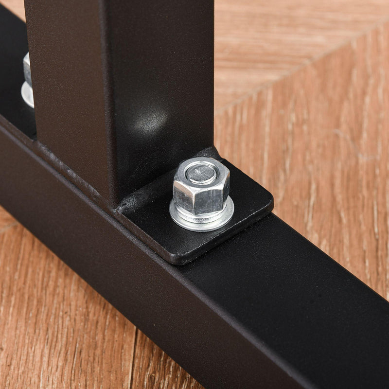 Stazione Fitness Multifunzione 155x118x220 cm in Acciaio Nero