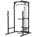 Stazione Fitness Multifunzione 155x118x220 cm in Acciaio Nero