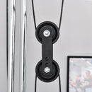 Stazione Fitness Multifunzione 155x118x220 cm in Acciaio Nero