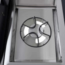 Barbecue a Gas GPL Montana 3 Fuochi + 1 con Fornello Laterale 120x57x114 h cm in Acciaio Grigio