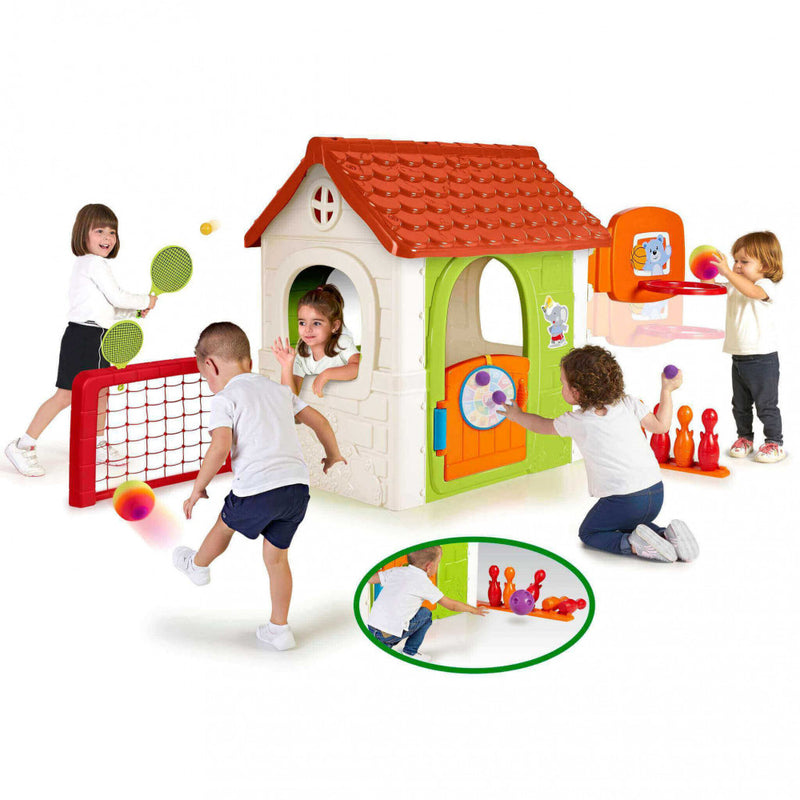 Casetta Gioco per Bambini Multi Activity 6x1 142x85x124 h cm in Plastica Multicolor