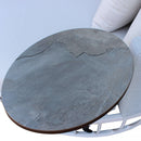 Divano Letto con Tavolino Salvador Ø165x30/60 h cm in Alluminio Bianco