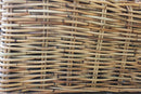 Divano Polinesia 2 Posti con Cuscini 75x194x105 cm in Rattan Marrone