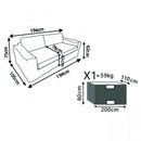 Divano Polinesia 2 Posti con Cuscini 75x194x105 cm in Rattan Marrone