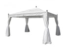 Gazebo Siwa 3x3x2,60 h m in Acciaio Bianco