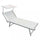 Bain de soleil de jardin Bari 181x61x38 h cm en aluminium blanc