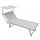 Bain de soleil de jardin Bari 181x61x38 h cm en aluminium gris