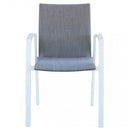 Poltrona Djerba Impilabile 55,5x60x83 h cm in Alluminio Bianco