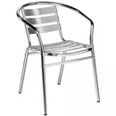 Poltrona Impilabile 56x55x74 h cm in Alluminio Grigio