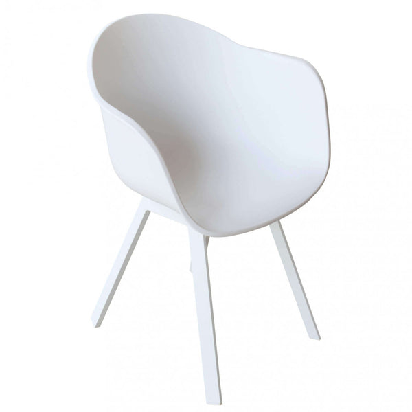 Fauteuil Maui 63x55x79 h cm en plastique blanc sconto