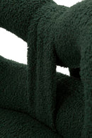 Sedia Mini Ilary Verde Ø40x67 cm in MDF e Spugna e Ferro e Poliestere Verde e Oro      