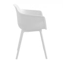 Sedia da Giardino Vannes 49x48,5x81,5 h cm in Plastica Bianco