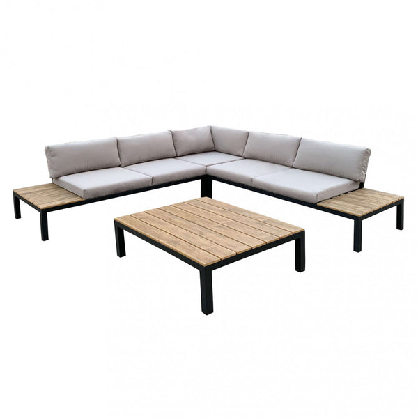 Salon d'angle Tokyo avec coussins en aluminium anthracite acquista