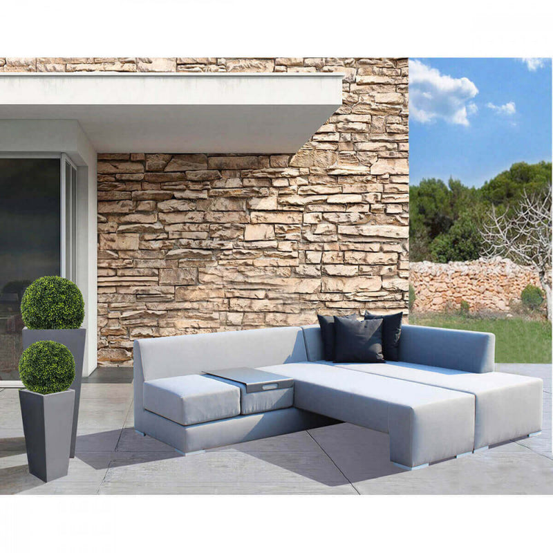 Salotto Angolare Tulum Struttura in Alluminio Grigio