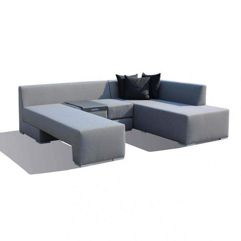 Salotto Angolare Tulum Struttura in Alluminio Grigio