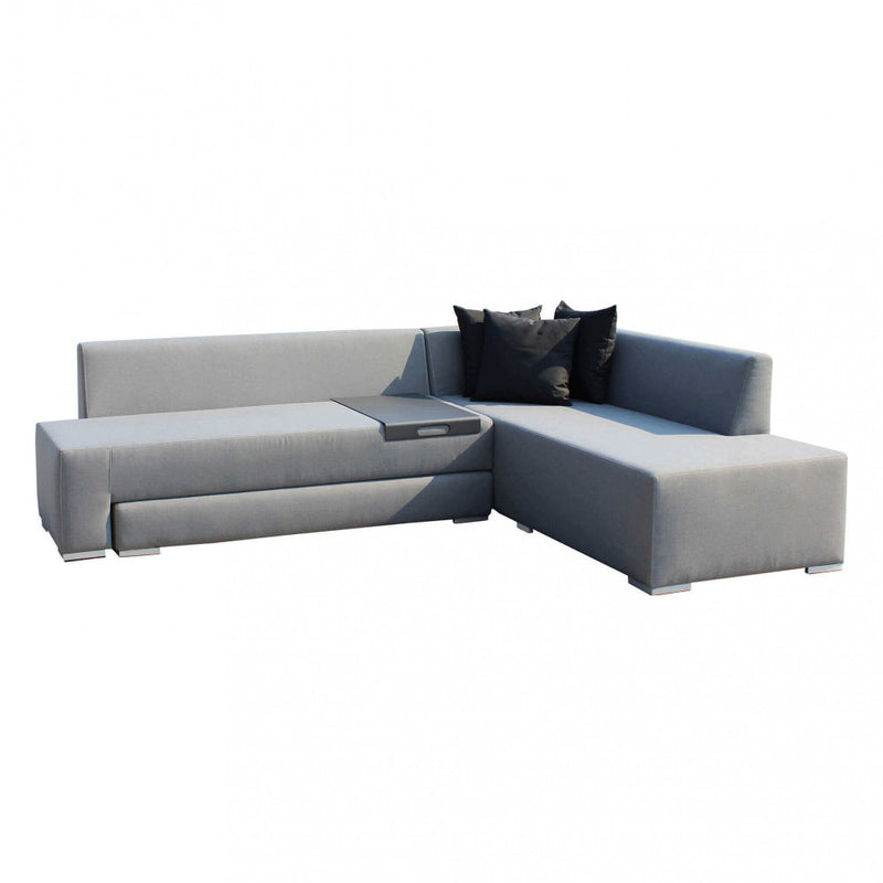 Salotto Angolare Tulum Struttura in Alluminio Grigio