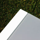 Set Salotto da Giardino Divano 2 Poltrone e Tavolino con Cuscini in Alluminio Bianco