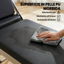 Reformer Pilates Pieghevole 195x56x88 cm con 2 Bande Elastiche in Acciaio e PU Bianco      