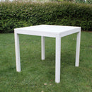 Tavolo Cuba 80x80x74 h cm in Alluminio Bianco