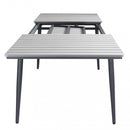 Tavolo Allungabile Guantanamo 200/300x90x76 h cm in Alluminio Antracite