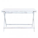 Tavolo Pieghevole 120x70x74 h cm in Legno di Acacia Bianco