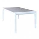 Tavolo Allungabile Waikiki 162/242x100x74 h cm in Alluminio Bianco