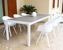 Tavolo Allungabile Waikiki 162/242x100x74 h cm in Alluminio Bianco