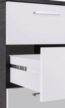 Scrivania 3 Cassetti 160x60x75 cm New Selina Bianco Lucido/Report Grigio  