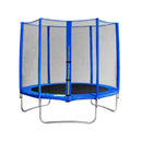 Trampolino Elastico con Rete Ø244x65/245 h cm in Plastica Blu