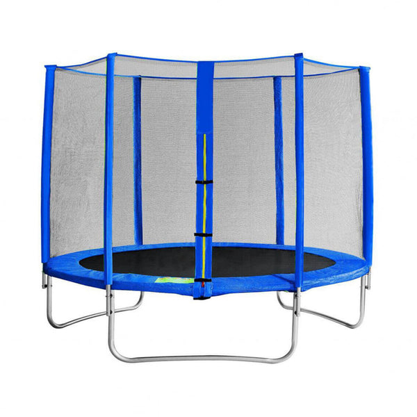 acquista Trampoline avec filet en plastique bleu Ø305x65/245 h cm