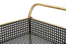Carrello Fashion 56x37x81 cm in Ferro Nero e Oro