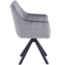 Poltrona Girevole Casa Ufficio Ergonomica Poltrona con Rivestimento Velluto Marrone