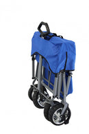 Carrello Pieghevole con Tettuccio Baja 61x125x99 h cm in Acciaio Blu