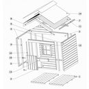 Casetta Gioco per Bambini in Legno Heidi 112x126x158 h cm in Legno