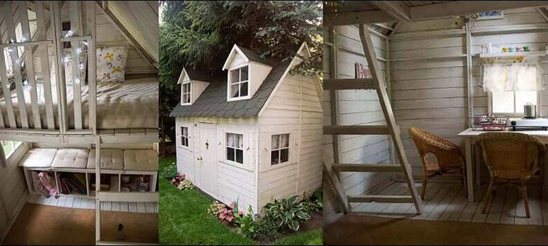 Casetta Gioco per Bambini in Legno Maia 161x248x218 h cm in Legno