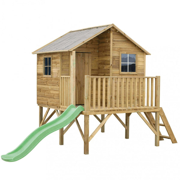 sconto Maison de jeu pour enfants Masha en bois avec toboggan 220x174x250 h cm en bois
