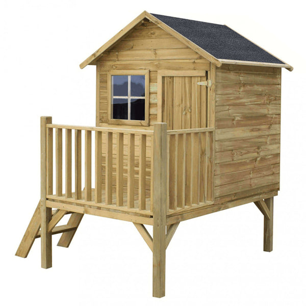 Maison de jeu pour enfants en bois Pollon 174x155x212 h cm en bois sconto