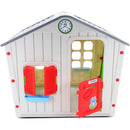 Casetta Gioco per Bambini Village 140x108x115 h cm in Plastica Multicolor