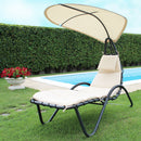 Dondolo Caprera C/Tettuccio 170x125x160 h cm in Acciaio Tortora