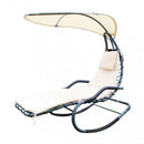 Dondolo Murano C/Tettuccio 165x125x184 h cm in Acciaio Bianco