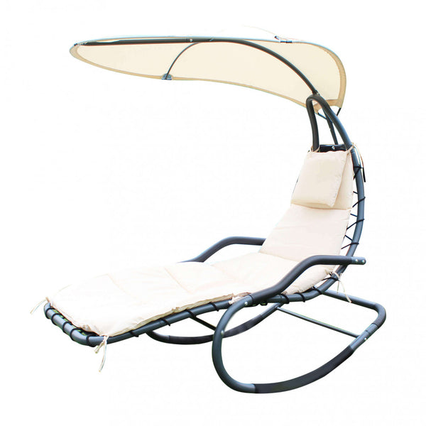 online Balançoire Murano avec auvent 165x125x184 h cm en acier blanc