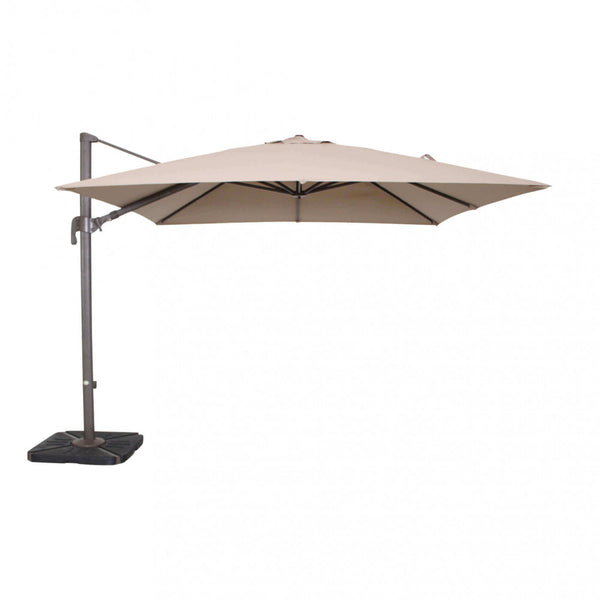 Parasol de jardin décentralisé Nettuno Lux 3x3m en aluminium gris tourterelle sconto