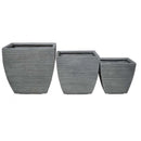 Set 3 Vasi Calendula in Fibra di argilla Grigio