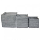 Set 3 Vasi Lavanda in Fibra di argilla Grigio