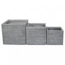 Set 3 Vasi Lavanda in Fibra di argilla Grigio