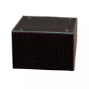 Tavolino Dallas con Vetro 60x60x42,5 h cm in Wicker Marrone