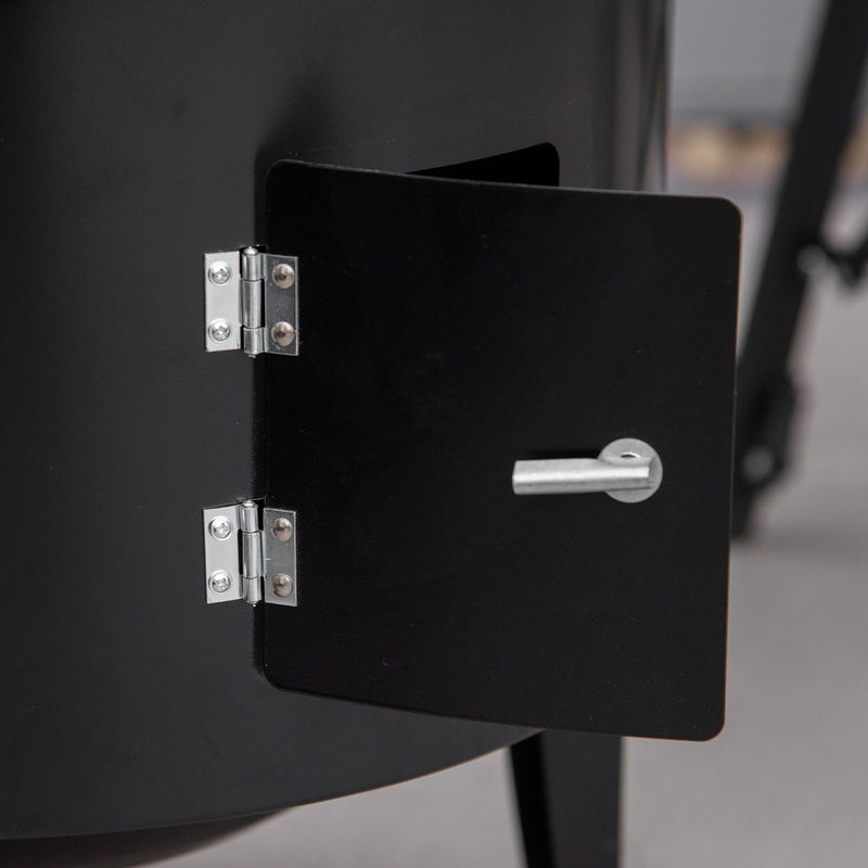 Barbecue a Carbone Carbonella Ø40x80 cm in Acciaio Nero