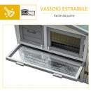 Conigliera da Esterno 154,5x52,5x68,5 cm in Legno d'Abete Grigio