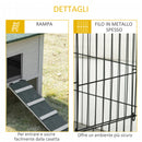 Conigliera da Esterno 154,5x52,5x68,5 cm in Legno d'Abete Grigio